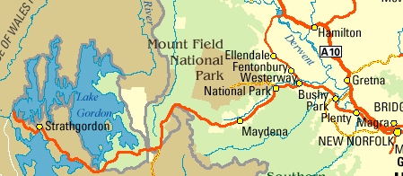 Map of Derwent Valley